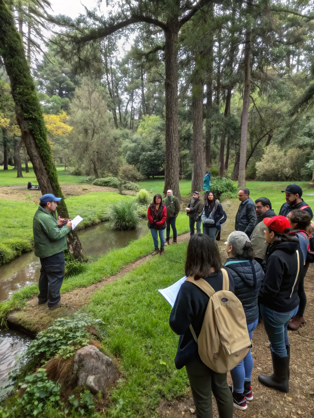 An image of a team conducting an environmental education workshop for local students, demonstrating the environmental education program of CONSERVATOIRE D'ESPACES NATURELS DE NOUVELLE-AQUITAINE.